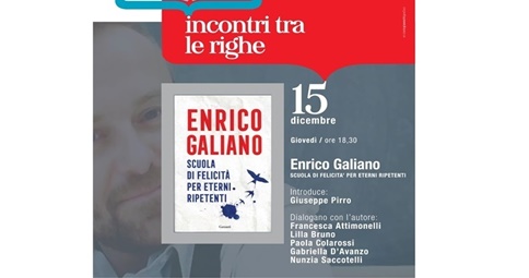 Incontri tra le righe: presentazione del libro a cura di Enrico Galiano, il  15 dicembre – Comune di Andria