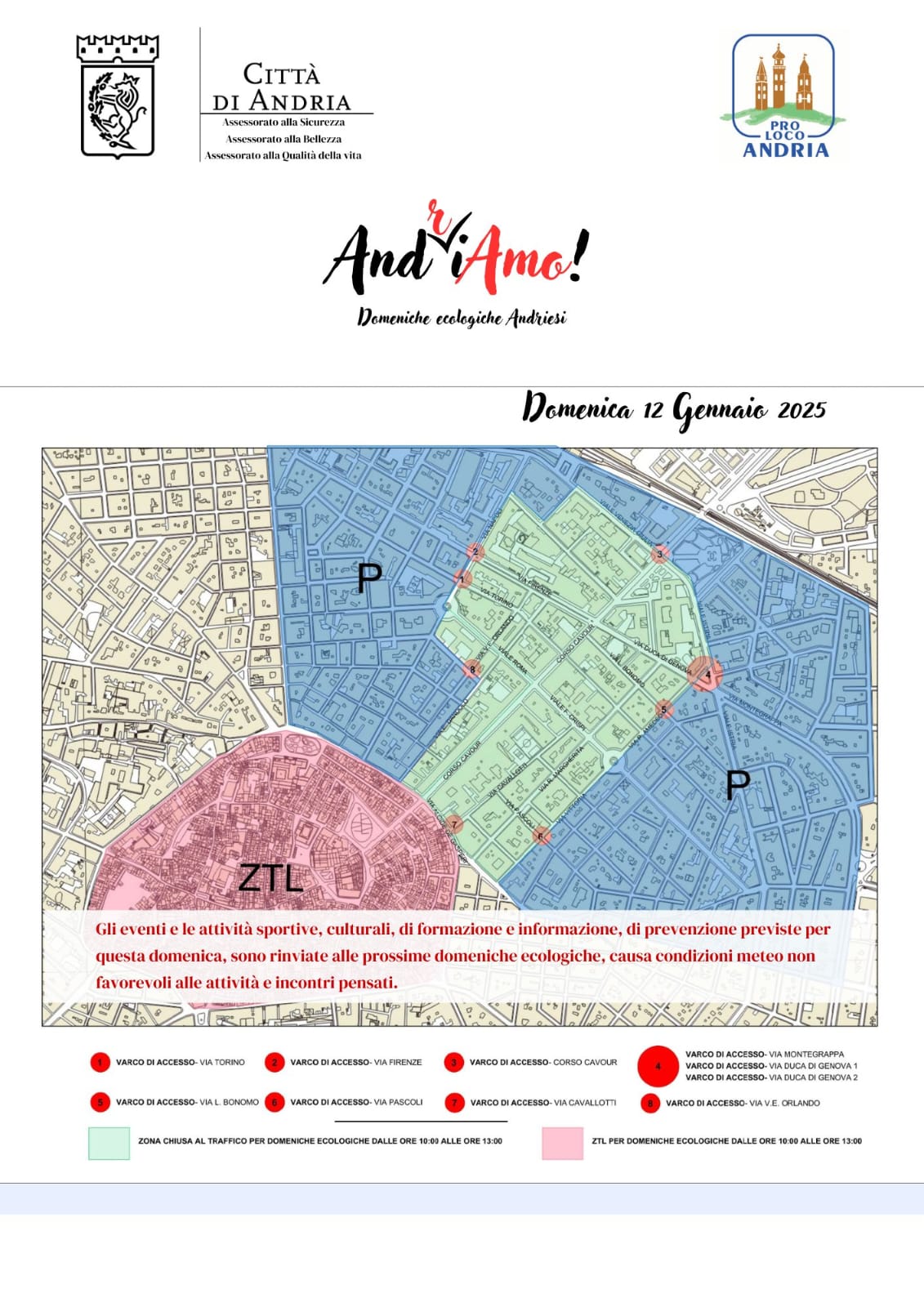 ANDrIAMO! – Domeniche ecologiche: il programma di domenica 12 gennaio 2025